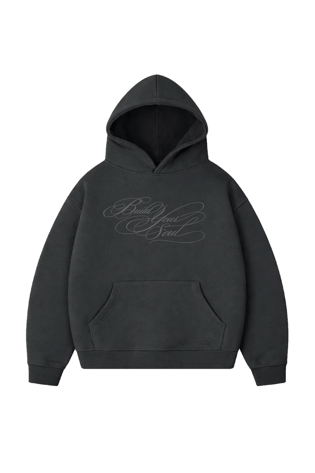 Cropped hoodie embroidery "calligraphy"