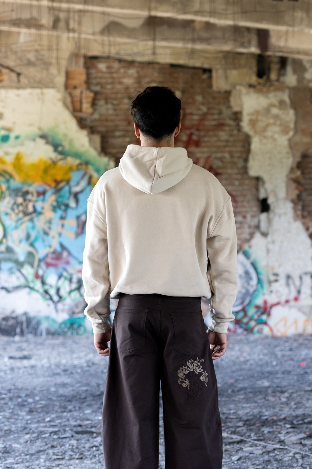 HOODIE — Cropped Hoodie Cream